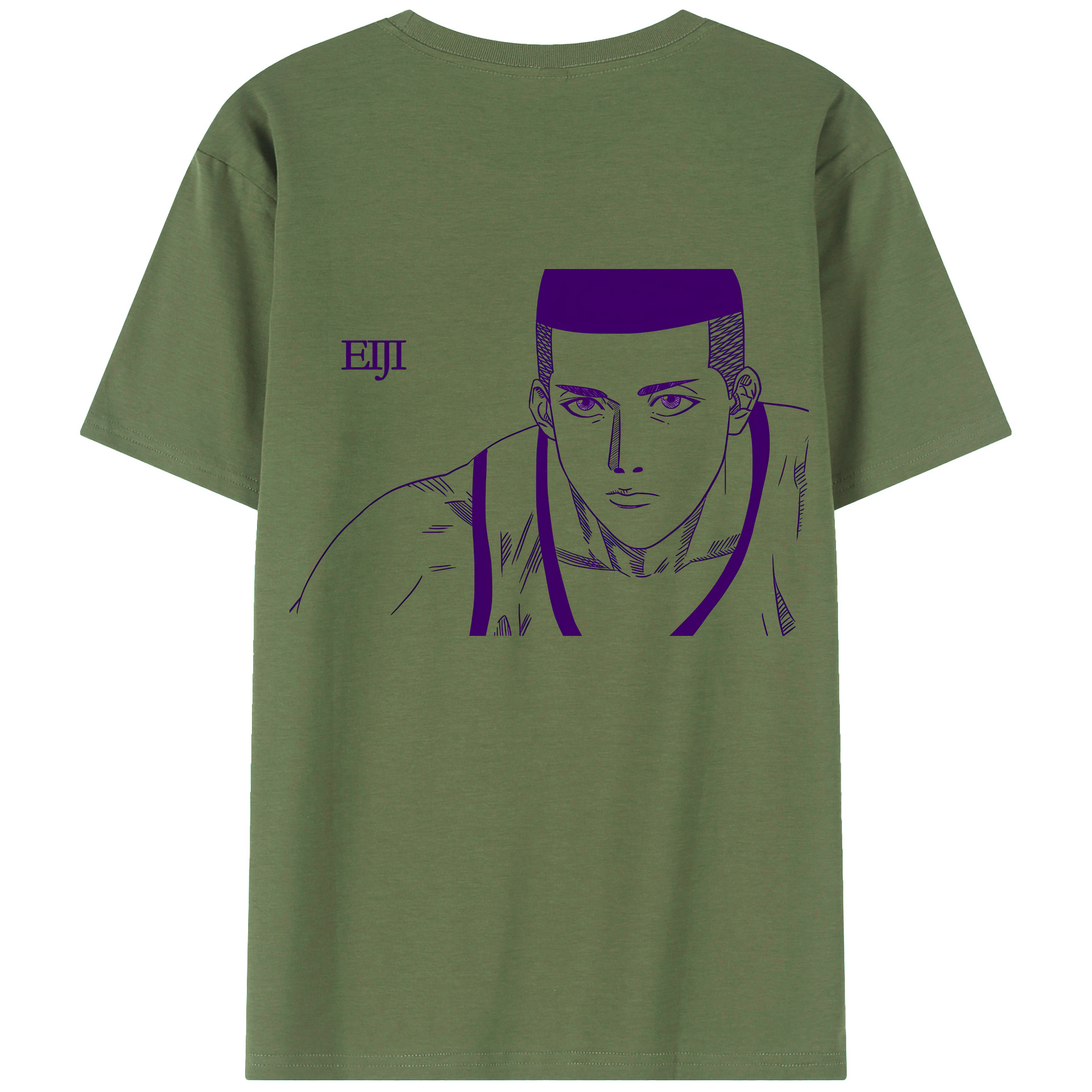 （画像用） SLAM DUNK／スラムダンク 綿100％ メンズ半袖Tシャツ（バックプリント） 通気性